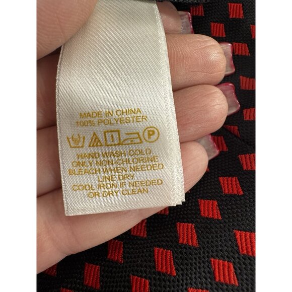 Kate Spade Womens 12 Avery Ankle Trousers Red Black Jacquard Preppy Academia Fit - Picture 5 of 11